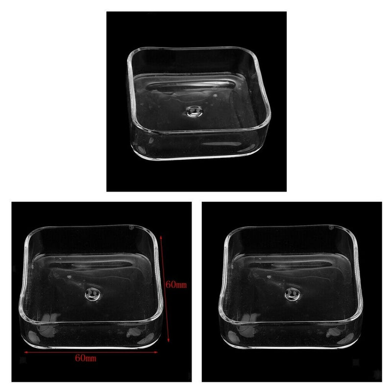 3x Aquarium Shrimp Feeding Dish Bowl Aquarium Tray Water Food Smaller Reptile