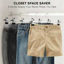 Metal Pants Skirt Slack Hangers with 2-Adjustable Clips, 15-Pack O5Z7