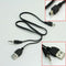 51cm Length Mini 5 Pin Male to 3.5mm Aux + Standard USB Charging Audio Cable