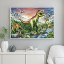 5D DIY Full Round Drill Diamond Painting Dinosaur World Cross Stitch Craft