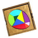 Wooden Egg Shape 9pcs Geometry Learning Jigsaw Smart Puzzle Board Kids Toys
