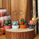 2Pcs Office Korean Cactus Mini Bonsai Fleshy Note Folder Desktop Message Cl