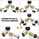 Propane Dispenser, 2-Way Propane Tank Y Distributor Adapter with Gauge, Gas