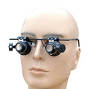 20X Glasses Type Binocular Magnifier Watch Repair Tool With Two Led LightODSP