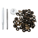 15 Sets Snap Button Rivets Studs with Tools for DIY Garment Accessories 15mm