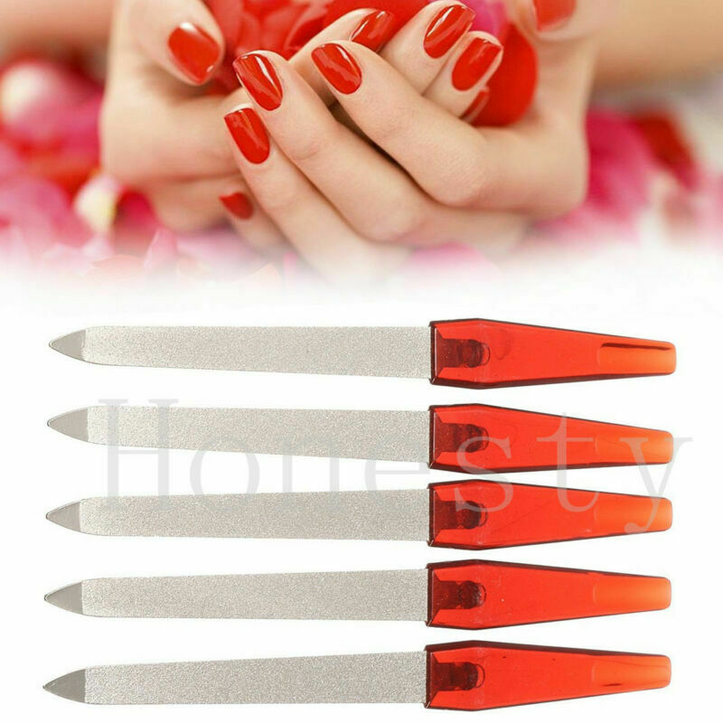 5PCS Metal Double Sided Nail Files Strong Edge For Manicure Pedicure Grooming