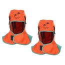 2x Flame Retardant Welding Protective Head Cover Working Hood Helmet Orange