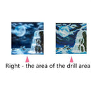 Full Moon Waterfall Diamond Painting Kit Embroidery Cross Stitch Arts Crafts