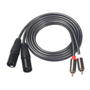 1.5m 4.9ft Dual XLR Male to Dual RCA Male Plug Audio Signal Patch Cable