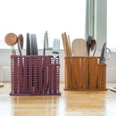 2Pcs/set Rattan Chopsticks Cage 3-Lattice Tableware Drain Holder Newest Useful