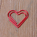 12Pcs Creative Love Heart Metal paper clip Strong Grip Colored File Binder J8C1