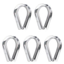 5 Pack M8 304 Stainless Steel Thimble For 5/16" 8mm Diameter Wire Rope