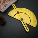Protractor Angle Finder Articulating Arm Fold Ruler Measuring 180Â° (Yellow)