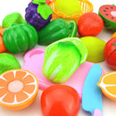 Fruit Vegetable Food Cutting Set Pretend Role Play Kitchen Food Toys for Ki O7Z9