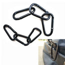 2Pieces Small Spring Clip Snap Clasp Hook Keyring Karabiner D Shaped