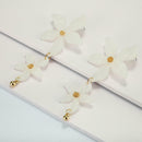 Women Long Petal Dangles Earrings Irregular Flower Pendant Ear Drop Jewelry Gift