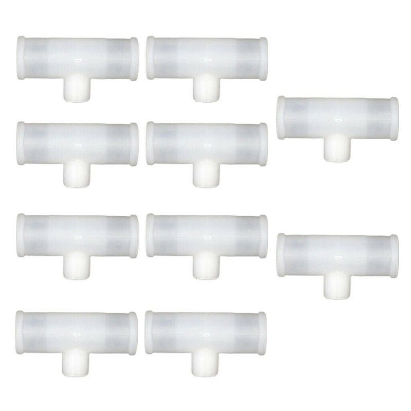 10pcs/set 3/4" PVC  Tee Fittings Joints for Treaded Chicken Nipples