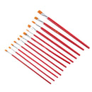 12 x Nylon Hair Artist Watercolour  Oil Painting Paint Brush Set Supply FT