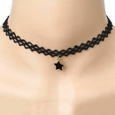 6 Pieces Choker Necklace Set Stretch Velvet Classic Gothic Tattoo Lace Chok J2G3