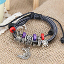 Moon Beads Pendant Unisex Braid Bracelet Girl String Band Bangle