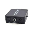 Digital Optical Coax to Analog R/L RCA Audio Decoder with USB Power Cable