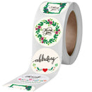 500/Roll Round Paper Seal Labels Thank You Stickers Handmade With Love Gift ^SE