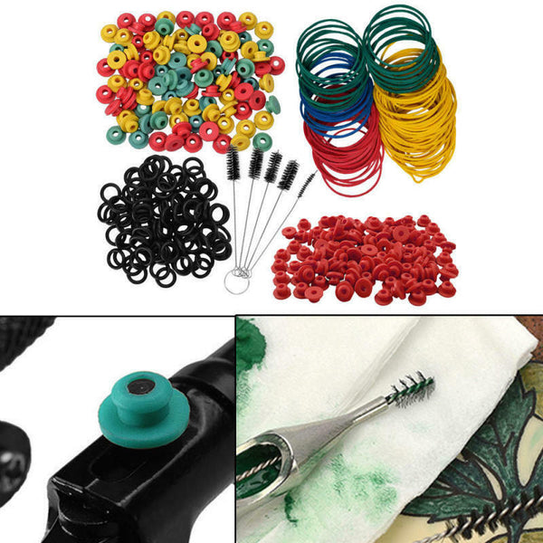 100 O-Rings 100 Elastic Rubber Bands 100 Washers 100 Nipple Tattoo Machine GKA
