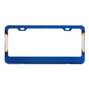 Burnt Blue Stainless Steel License Plate Frame US Canada Vehicle Tag Holder A