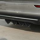 4pcs/set Universal Screw Installation Car Rear Diffuser Add-Ons (Black)