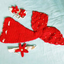 Baby Hat Mermaid Newborn Photography Props Girls Crochet Knitted Cap Hand-w V6W5
