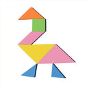 7 Piece Rainbow Color EVA Tangram DIY Foam Brain Puzzle Kids Educational Toys TO
