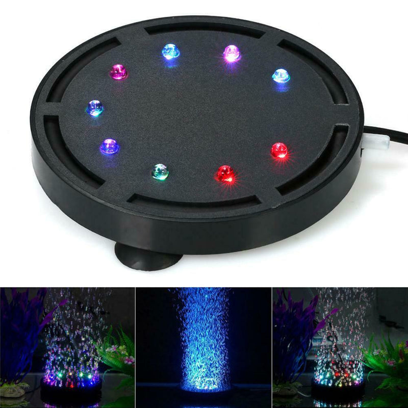 LED Aquarium Light Underwater Waterproof Air Bubble Lamp Fish Tank Decor EU