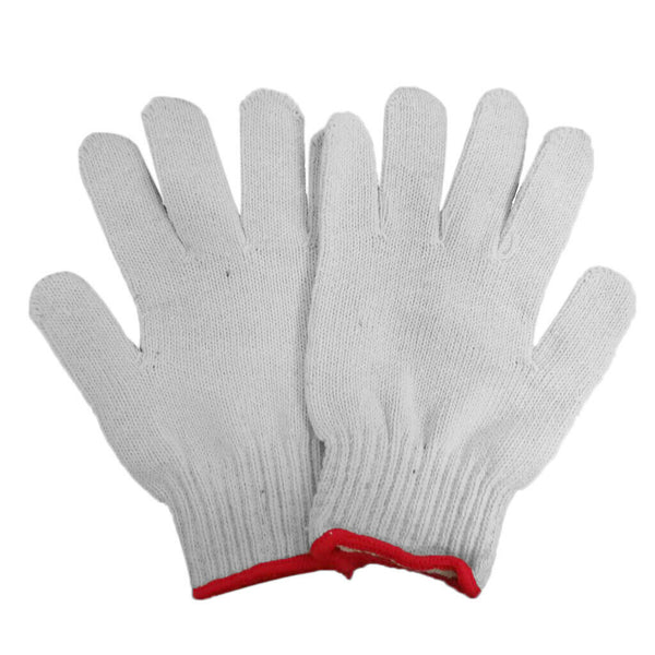 Pack Of 1 Pair Protective 90% Cotton Knit Work Gloves, 900g Roving, provides