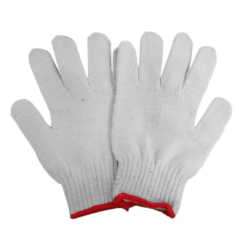 Pack Of 1 Pair Protective 90% Cotton Knit Work Gloves, 900g Roving, provides