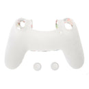 Gamepad Controller Protective Silicone Sleeve Guards Case + 2 Grip Caps For PS4
