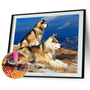 5D Diamond Painting Full Drill Two Dogs DIY Cross Stitch Pictures (WB045)