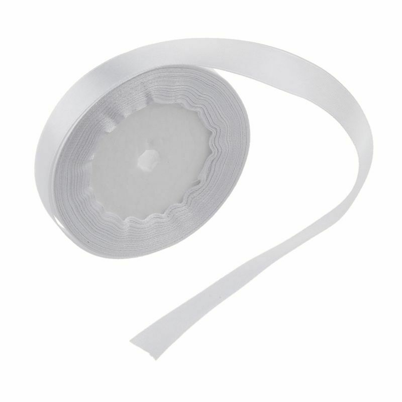 1 roll Silk Satin Ribbon 15mm 22 Meters for Wedding Partyï¼ˆwhiteï¼‰