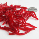 Pack 100 Soft Worm EarthWorm Fishing Lure Tackle Baits Bass Trout Carp Bream