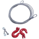 RC Rock Crawler Steel Tow Rope & Tow Hooks For 1/10 Climbing Car Trailer Pa