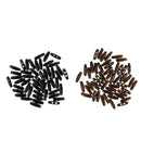 100x Wooden Toggles Buttons Olive Shape Sewing Button 2 Holes Embellishments