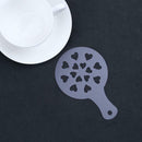 8pcs Valentine Printing Pattern Coffee Milk Template Mold Strew Spray Pad