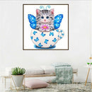 2pcs 5D Diamond Painting with Tool Embroidery Cartoon Cat Cross Craft Stitch