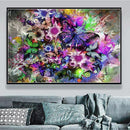 Full Drill Round 5D DIY Diamond Painting"Pretty butterfly"Diamond Embroider