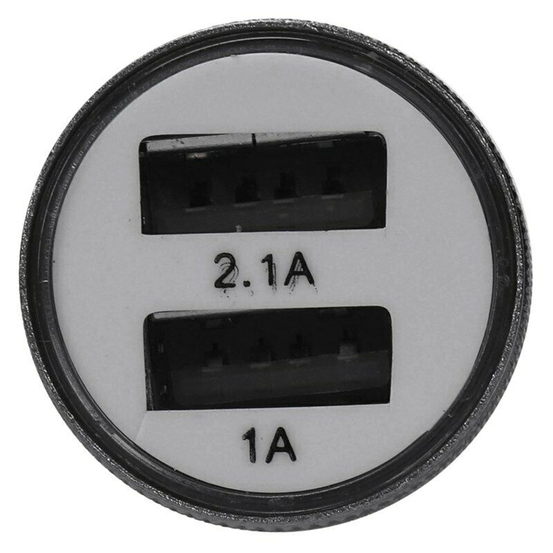 2.1 Ah Dual USB Blu-ray car charger Aluminum Alloy Car Charger 2.5 * 2.5 *  S2B1