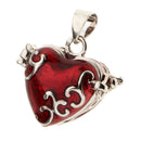 2pcs Enamel Urn Pendant Heart SHape for Human Memorial Cremation Ash Holder