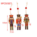 18PCS Nutcracker Puppet Christmas Wooden Pendants Walnut Soldier Xmas Tree S Hn