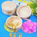 1PC Boutique Gift Wooden Box Jewerly Storage Gift Box Storage Wooden Round3C