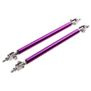Pair 20cm Adjustable Car Front Bumper Lip Splitter Rod Strut Tie Bar Purple