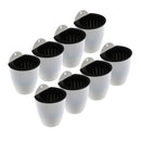 8xGarden /Self-watering Plant Flower Pot Wall Hanging Plastic White for/ Garden