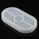 Concrete Oval Mold Ashtray Coaster Square Flexible Silicone Tray Mold EpoxyB Kw